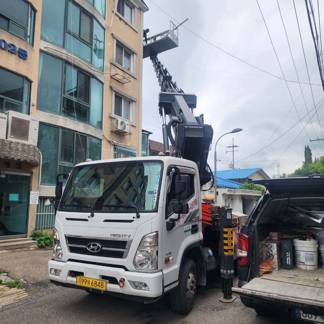 CCTV 설치 스카이차 작업사진