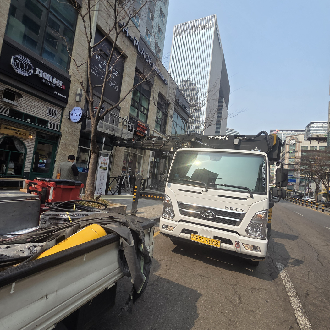 CCTV 설치 스카이차 작업사진